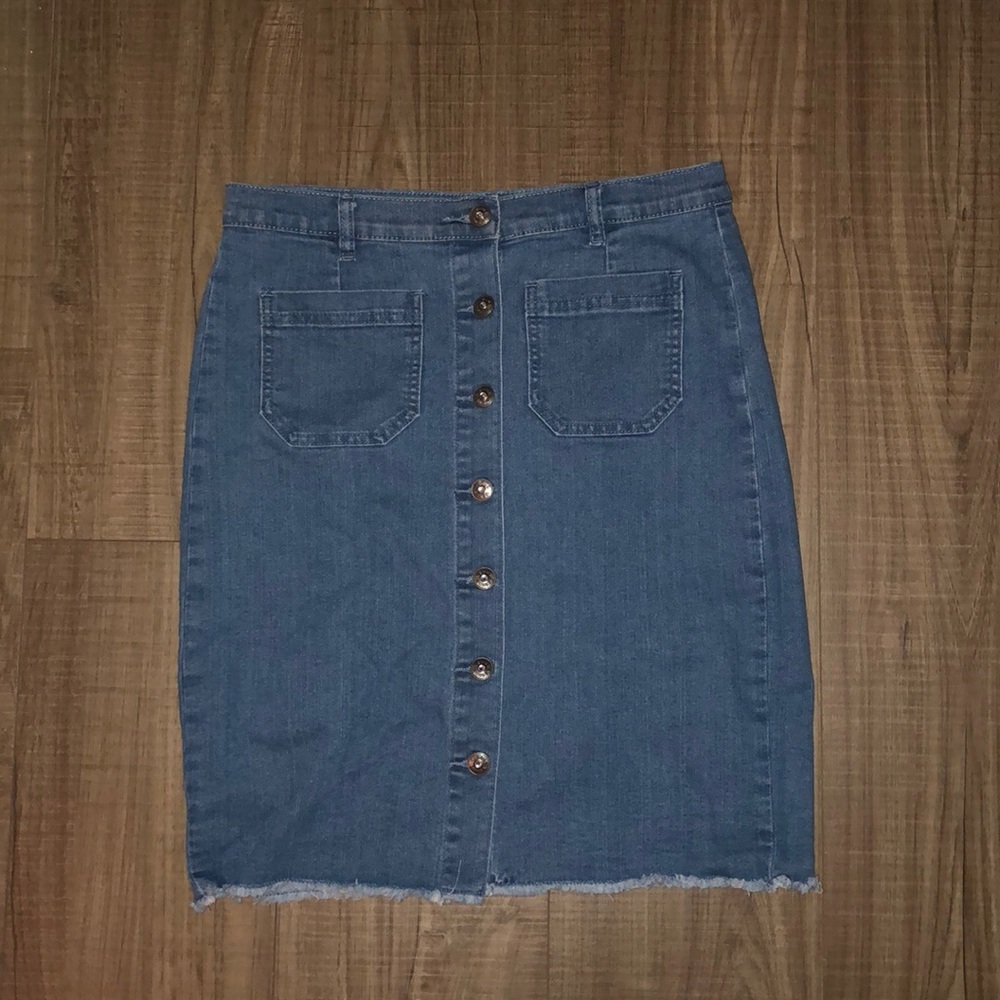 Midi Denim Skirt
